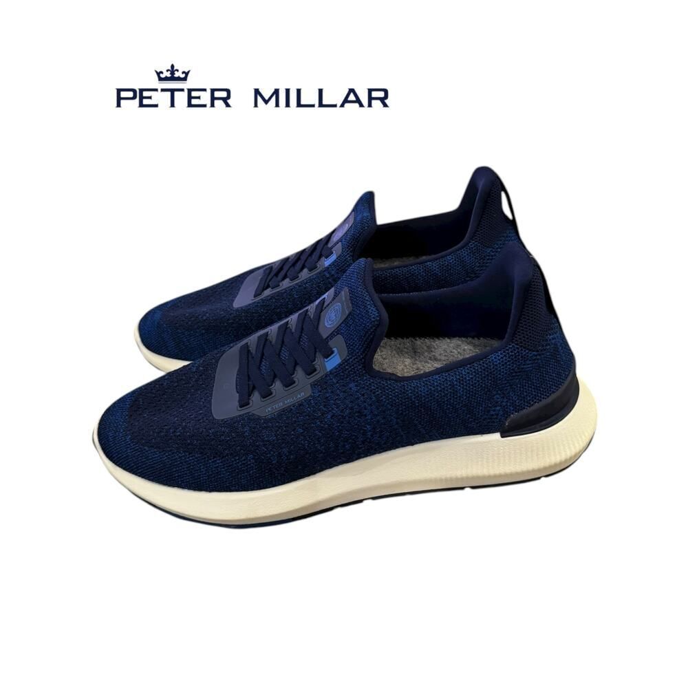 Peter Millar Men’s Crown Sport Blue Hyperlight Apollo Navy Sneakers Shoes 10